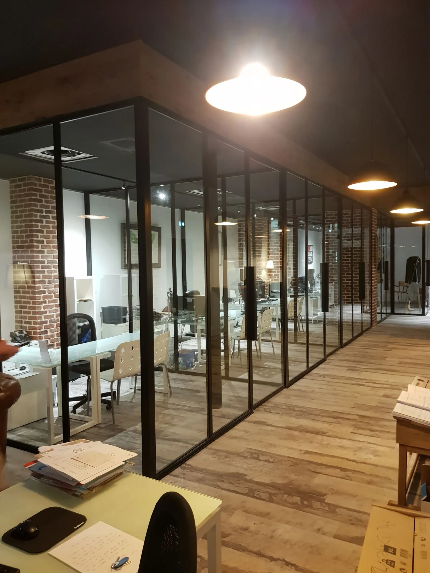Cloisons vitrées pour bureaux