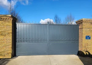 Portail 2 vantaux acier gris anthracite